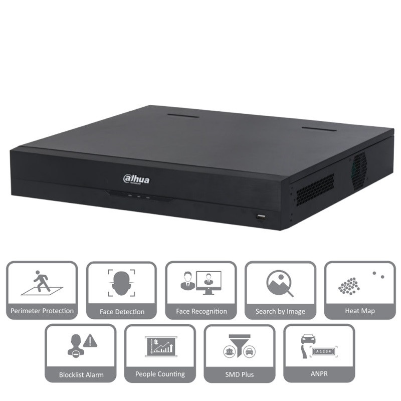 NVR DAHUA 64CH 4SATA 384MBPS HDMI 4K AI