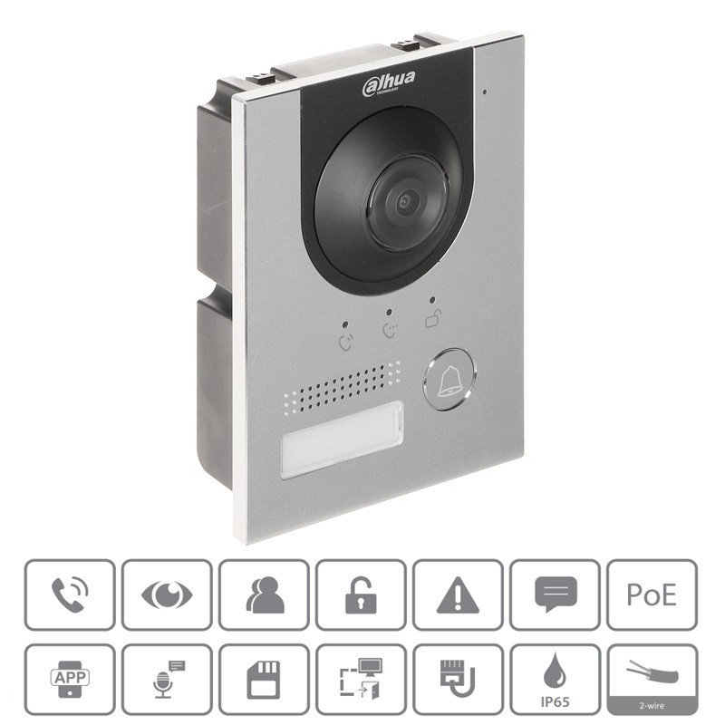 FRENTE CALLE VIDEOPORTERO IP DAHUA 2MPX POE IP65 EMPO