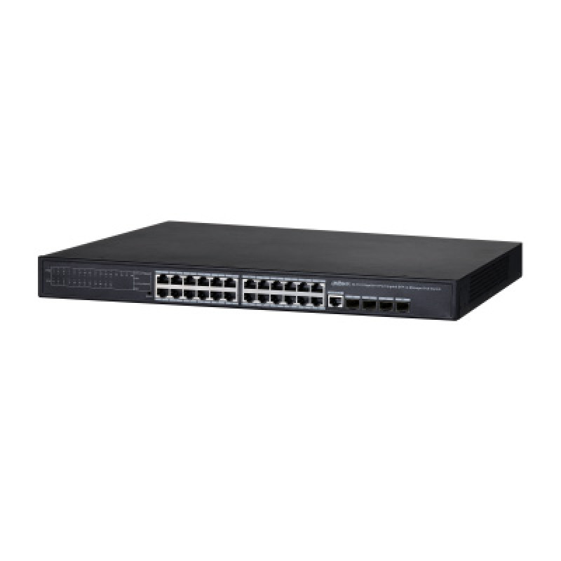 SWITCH DAHUA L2 24P GIGA 4 SFP 370W POE EXT 