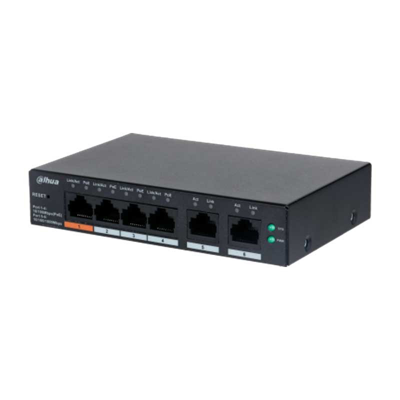 SWITCH DAHUA L2 CLOUD 4 POE + 2 GIGA 60W 