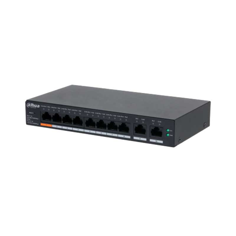 SWITCH DAHUA L2 CLOUD 8 POE + 2 GIGA 60W 