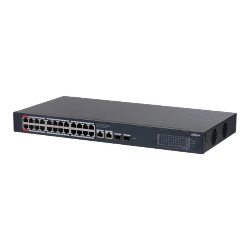 SWITCH DAHUA L2 CLOUD 24P POE EXT GIGA   2P GIGA 240W