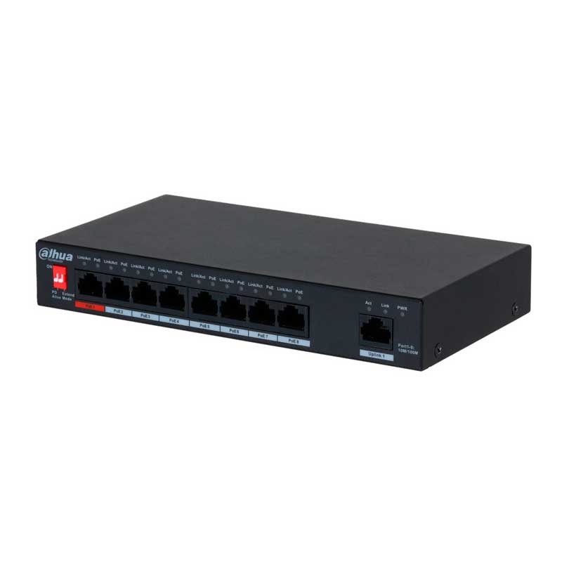 SWITCH DAHUA L2 8 POE + 1P 96W