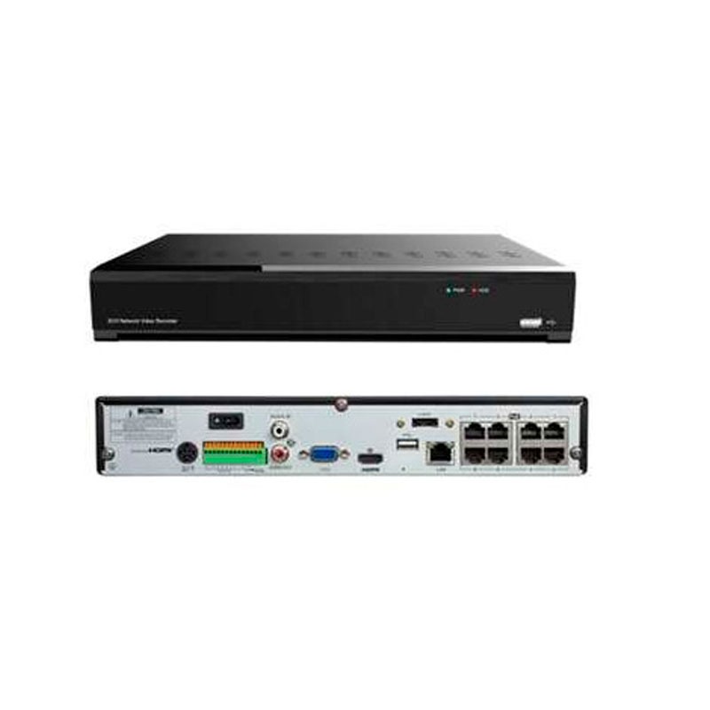 NVR RISCO 8CH ONVIF SMD VGAX1 HDMI4KX1 AUDIO IN-OUT A