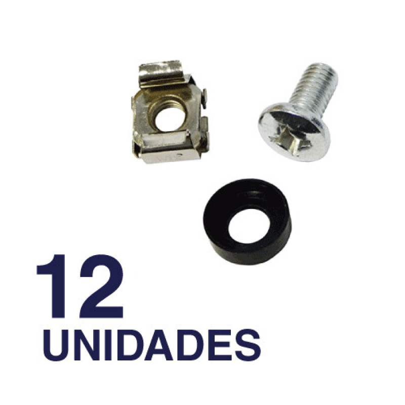 PACK TUERCA JAULA + PERNO M6 X 12PZS
