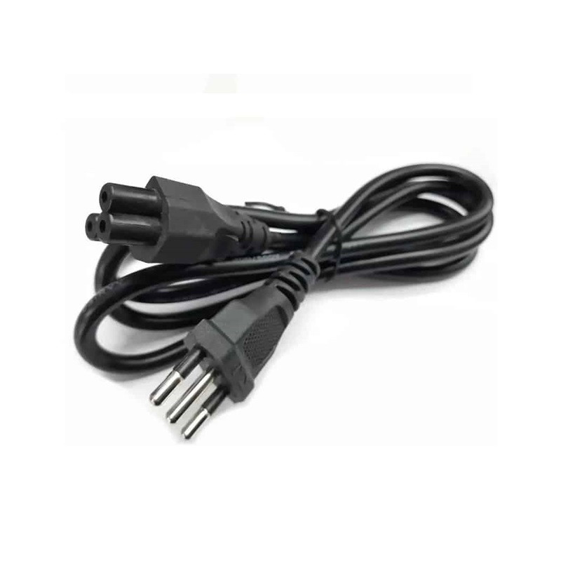 CABLE PODER TREBOL 0.6MT CONECTOR L - C13 NEGRO