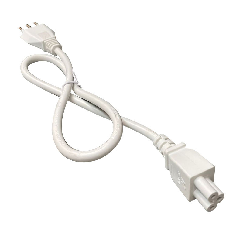 CABLE PODER TREBOL 0.6MT CONECTOR L - C13 BLANCO