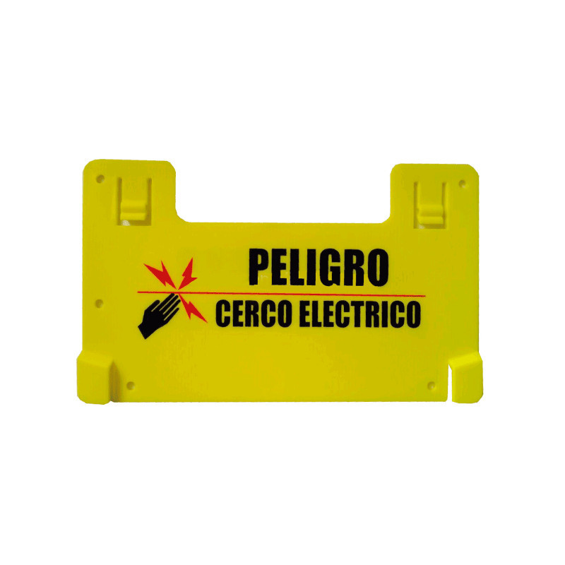 PLACA ADVERTENCIA CERCO ELECTRICO RESISTENTE