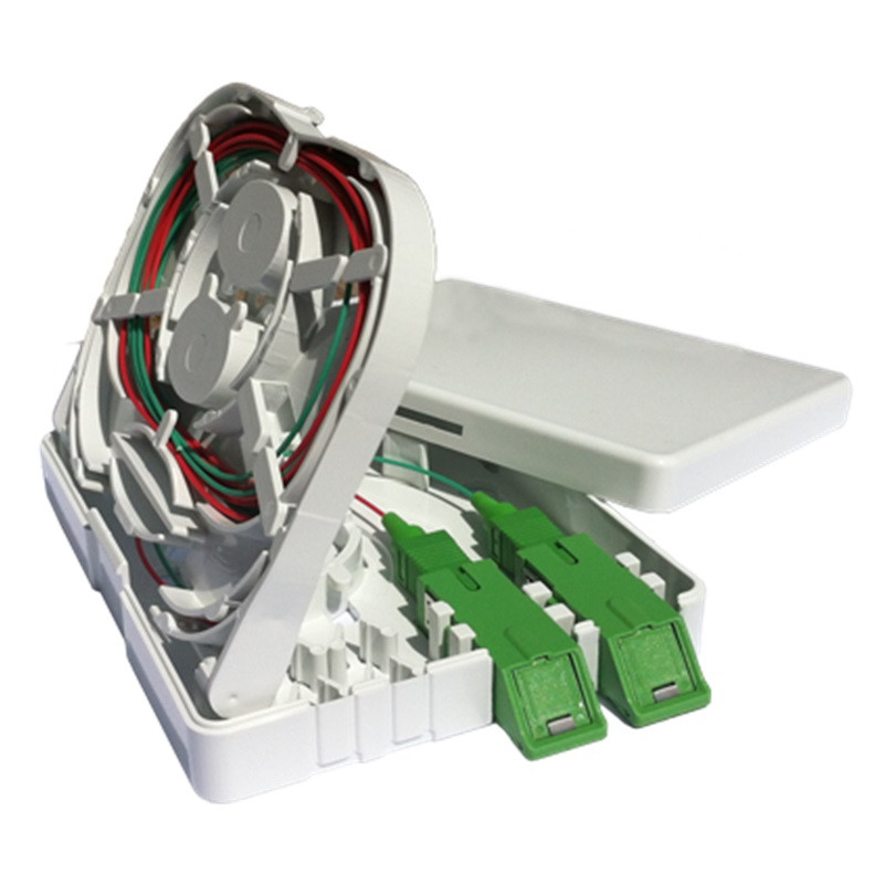 ROSETA OPTICA 2P BDN BLANCO INCL. 2 PIGTAIL   2 COPLAS