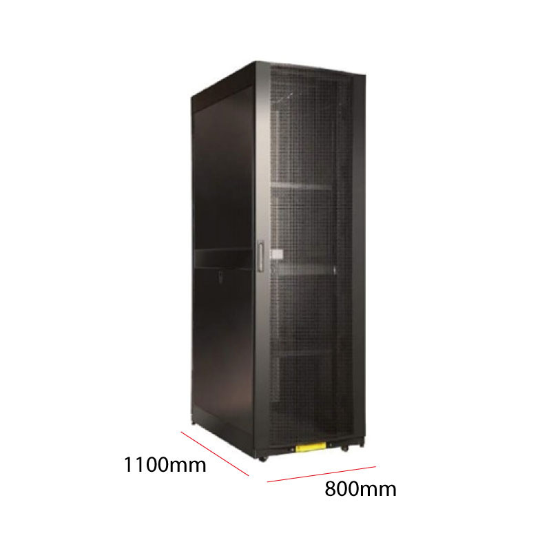 GABINETE RACK 42U PISO NEGRO 800MM X 1100MM