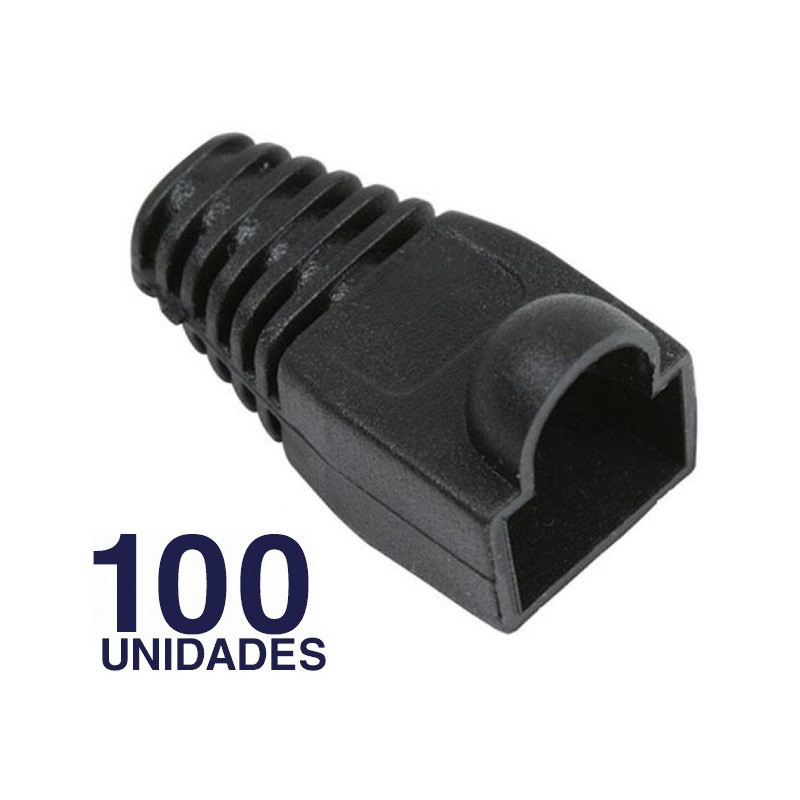 CAPUCHON BDN NEGRO PARA RJ45 (100UNID)