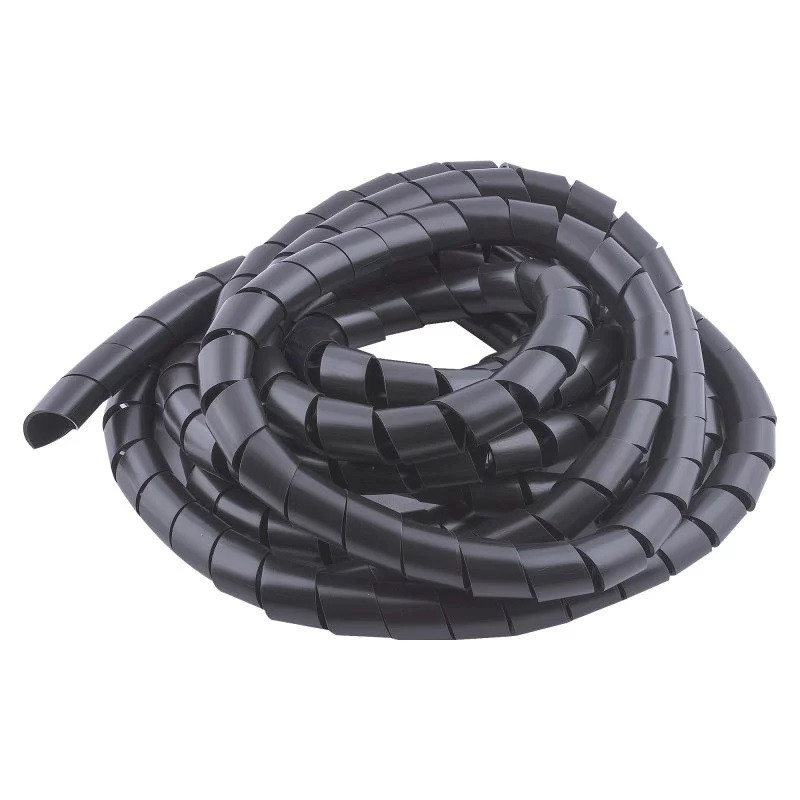 ESPIRAL PLASTICO PE 14MM 5MTS NEGRO