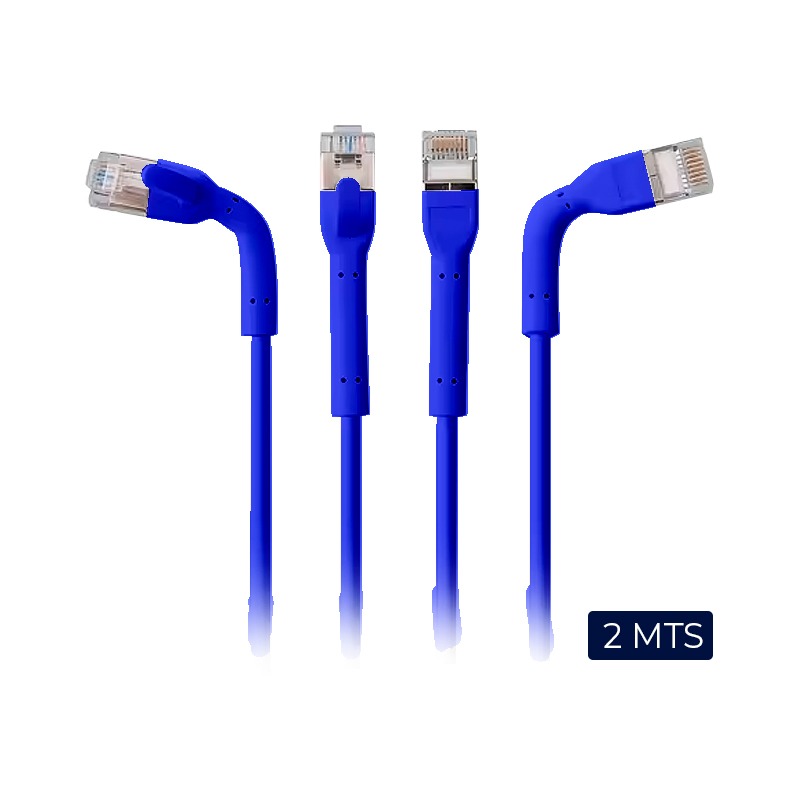 PATCH CORD DELGADO SLIM F-FTP CAT6A BDN 2M AZUL