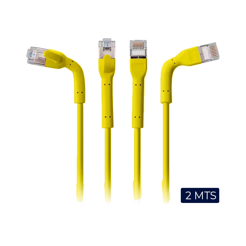 PATCH CORD DELGADO SLIM F-FTP CAT6A BDN 2M AMARILLO