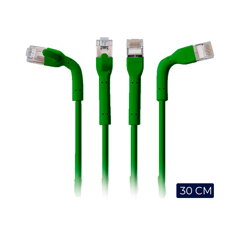 PATCH CORD DELGADO SLIM F-FTP CAT6A BDN 30CM VERDE