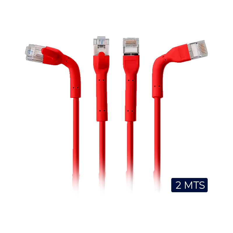 PATCH CORD DELGADO SLIM F-FTP CAT6A BDN 2M ROJO