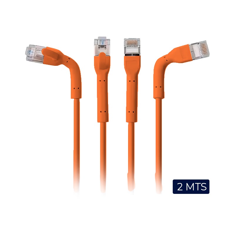 PATCH CORD DELGADO SLIM F-FTP CAT6A BDN 2M NARANJO