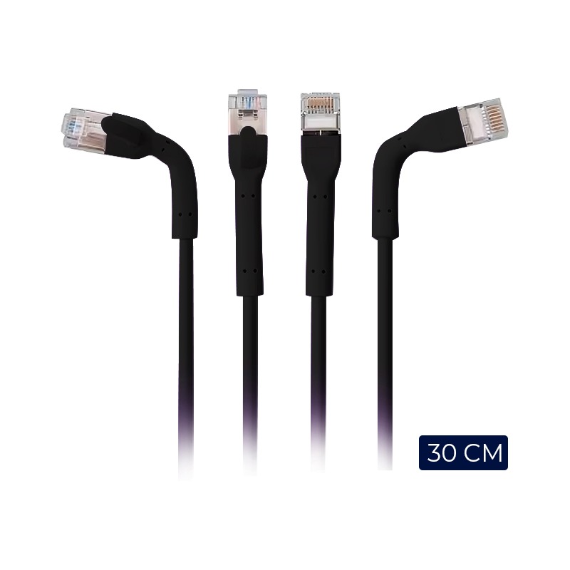 PATCH CORD DELGADO SLIM F-FTP CAT6A BDN 30CM NEGRO