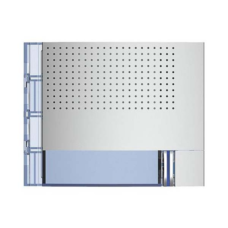 PLACA AUDIO 1 BOTON PLATA BTICINO