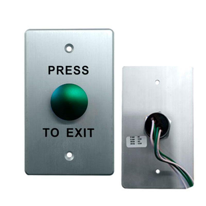 PULSADOR SALIDA BOTON VERDE IP65 METALICO NA/NC