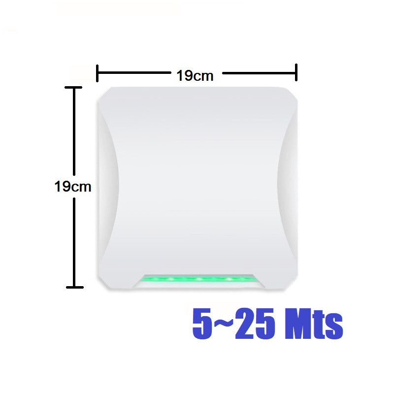 LECTOR LARGO ALCANCE UHF PRO LED 5-25MTS EXTERIOR AXXTEC