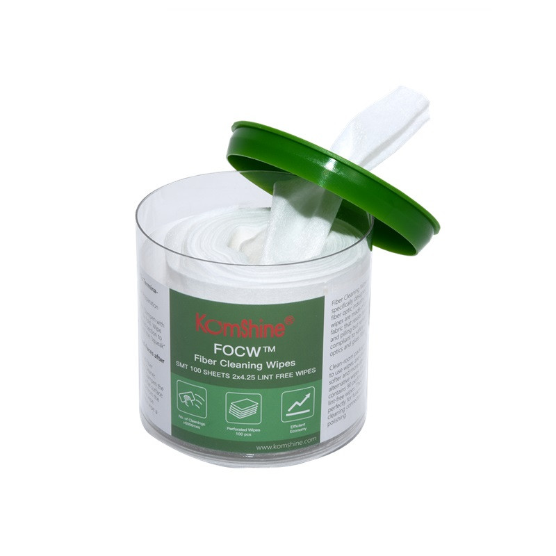 PACK 100 TOALLITAS LIMPIEZA SECAS FIBRA OPTICA