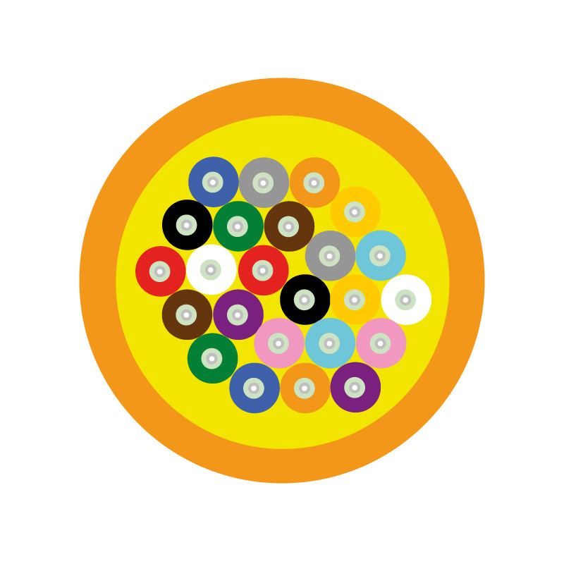 FIBRA OPTICA BDN G657A2 INDOOR SM 24F LSZH FR AMARILLA 