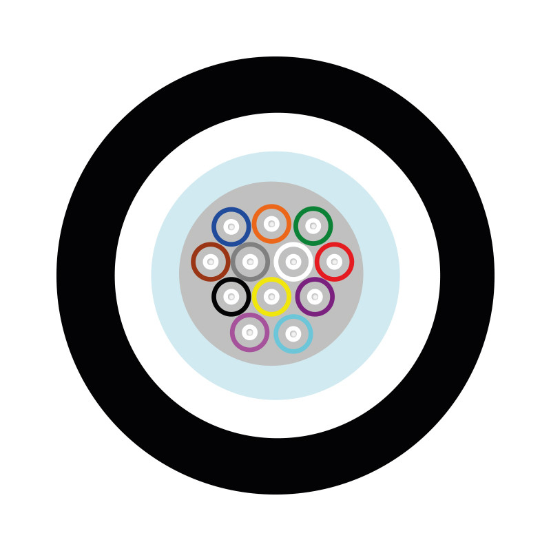 FIBRA OPTICA BDN LOOSE TUBE IN-OUT SM 12F G652D LSZH NEG