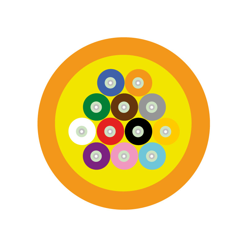 FIBRA OPTICA BDN G657A2 INDOOR SM 12F LSZH FR AMARILLA 