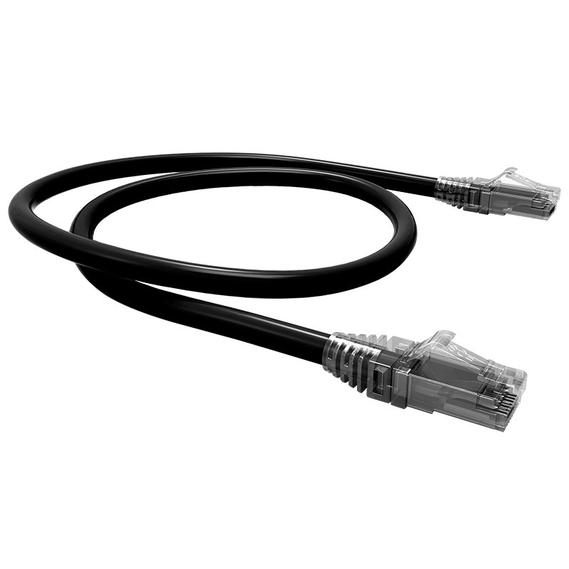 PATCH CORD U/UTP CAT6 BDN NEGRO 2M COBRE LSZH ETL