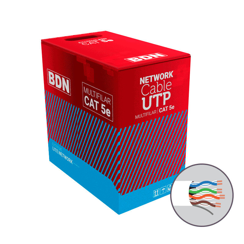 BDN CABLE U-UTP CAT5E MULTIFILAR 24AWG BLANCO 305M