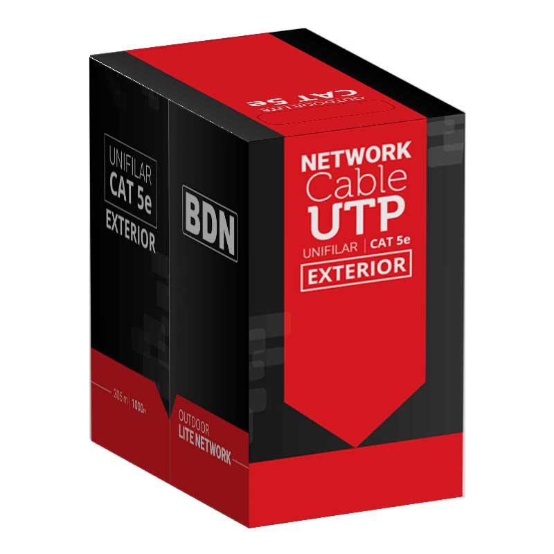 CABLE U/UTP EXTERIOR CAT5E BDN 305M COBRE