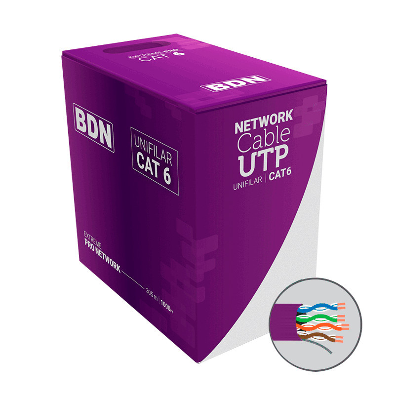 CABLE U-UTP CAT6 BDN 23AWG LSZH VIOLETA 305M