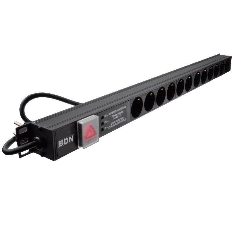 PDU 12 ENCHUFES BDN INTERRUPTOR PILOTO RACKEABLE 