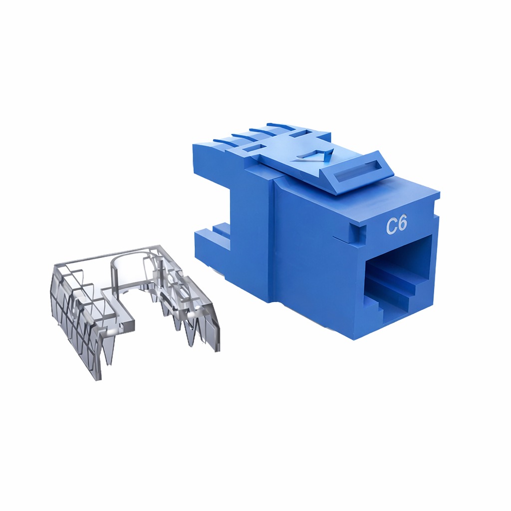 CONECTOR HEMBRA RJ45 CAT6 MULTILAN 90-180 AZUL