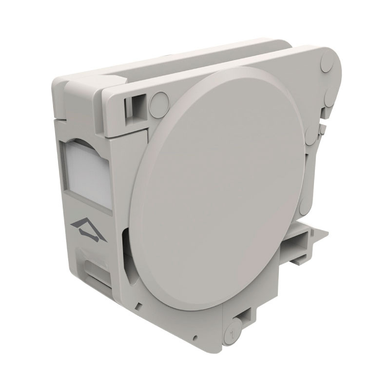 ADAPTADOR PARA RIEL DIN 1P CON TAPA GRIS