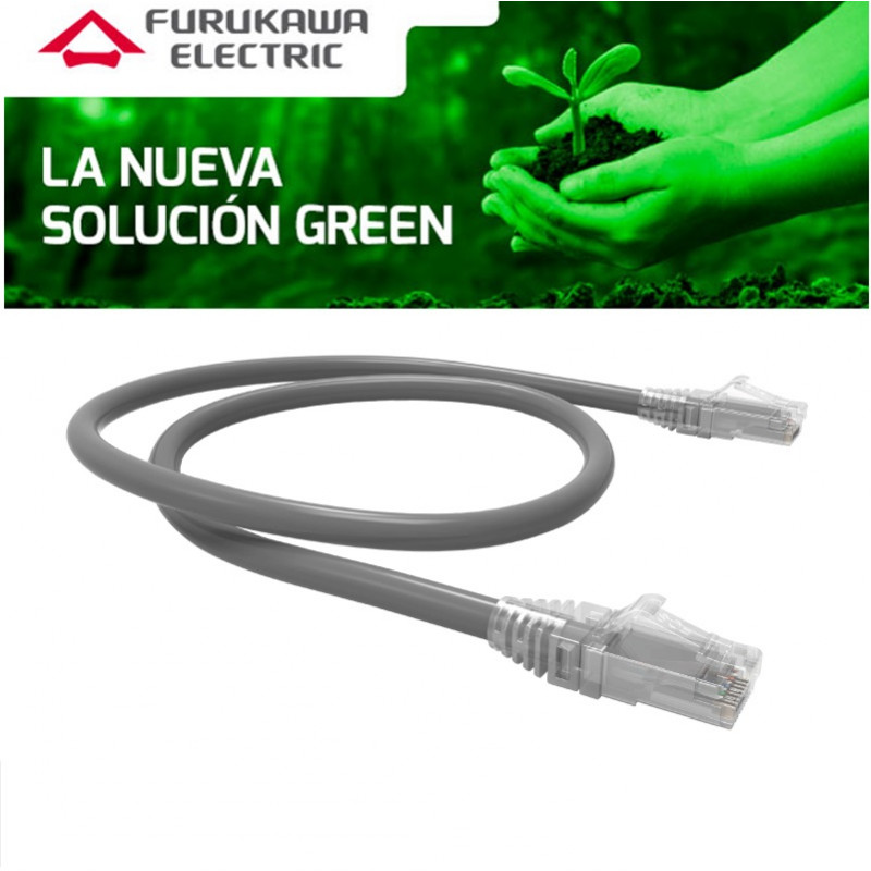 PATCH CORD U-UTP ECOLOGICO CAT6  LSZH  1M  GRIS