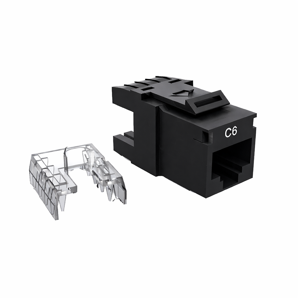 CONECTOR HEMBRA RJ45 CAT6 MULTILAN 90-180 NEGRO