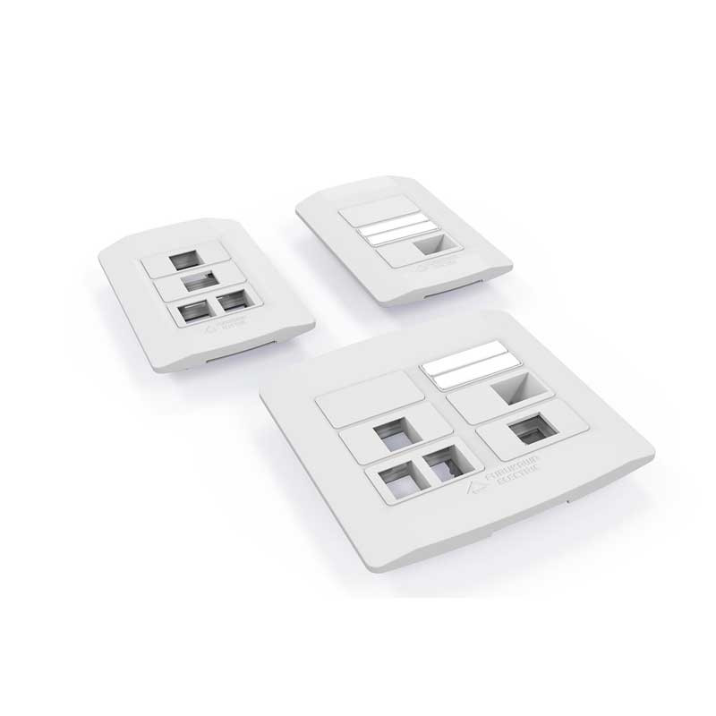 FACEPLATE MODULAR BLANCO 4X2