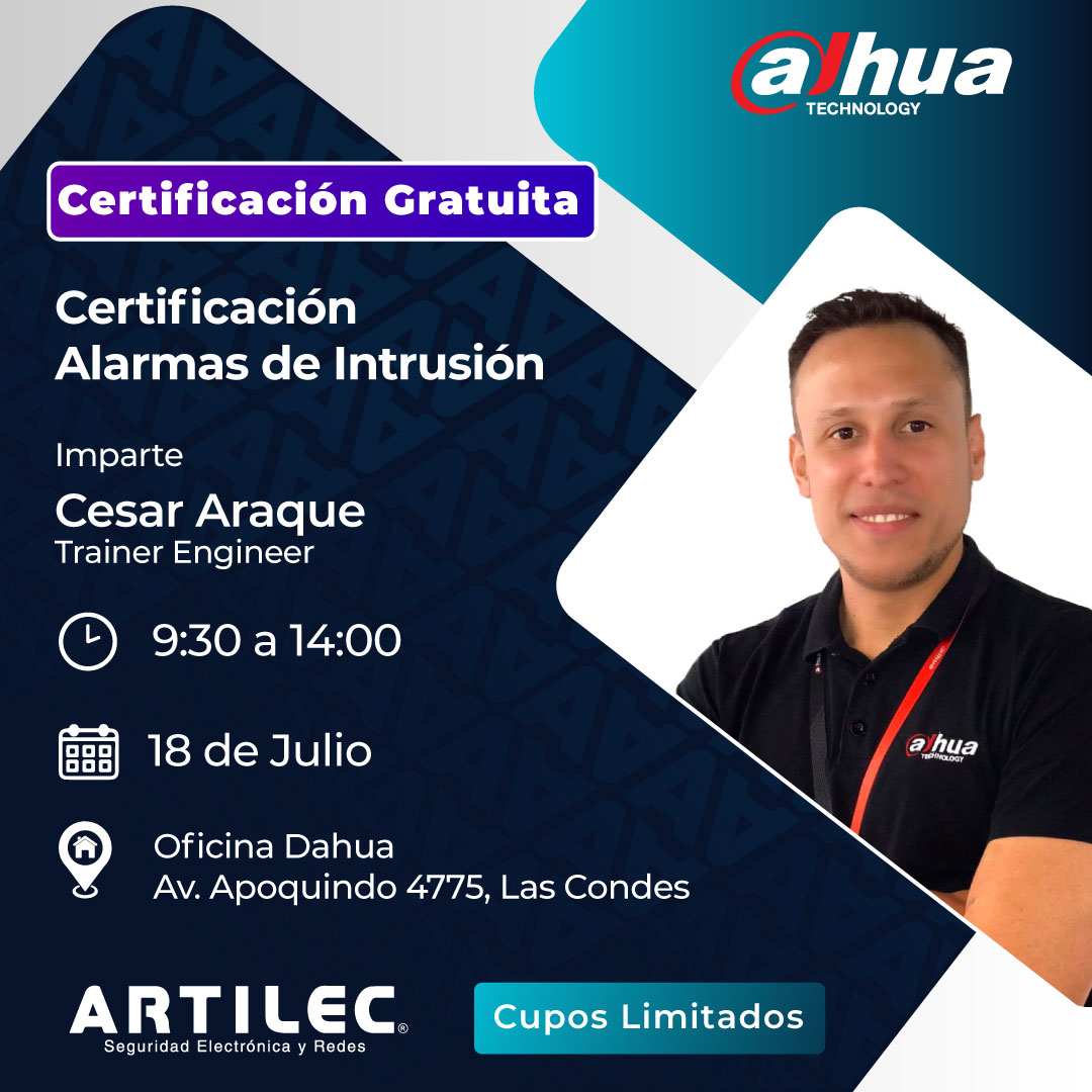 Certificación Alarmas De Intrusión Dahua