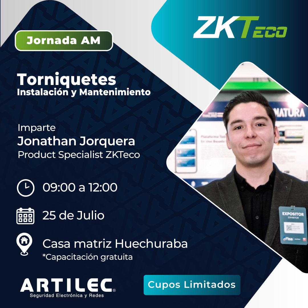 Torniquetes Zkteco | Instalación Y Mantenimiento (jornada Am)