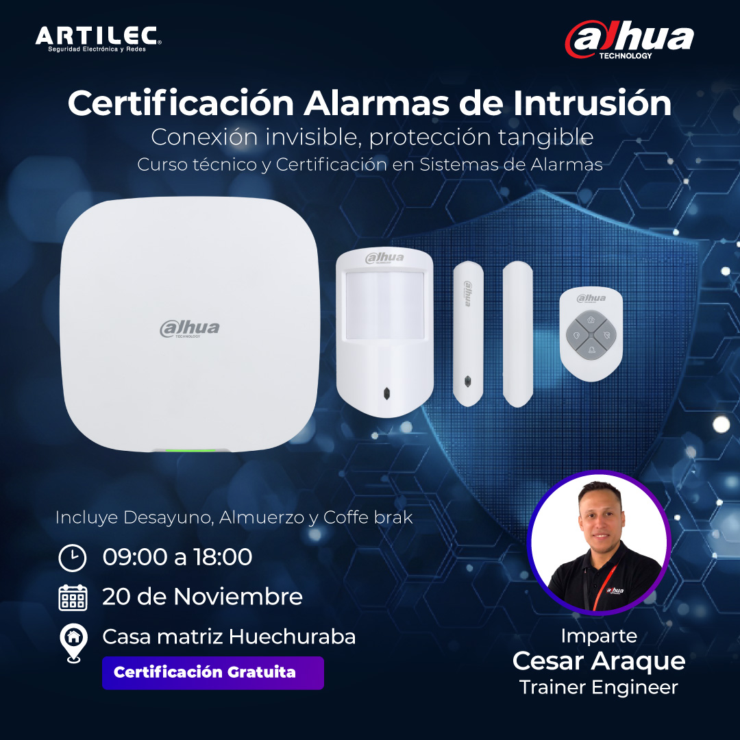 Certificación Alarmas De Intrusión Dahua
