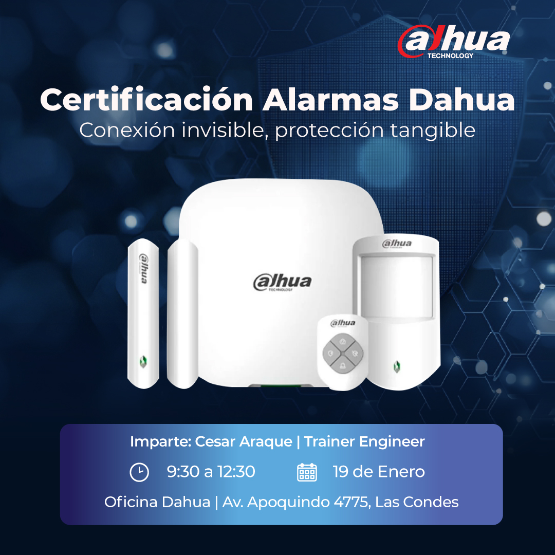 Certificación Alarmas Dahua